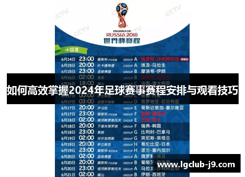 如何高效掌握2024年足球赛事赛程安排与观看技巧